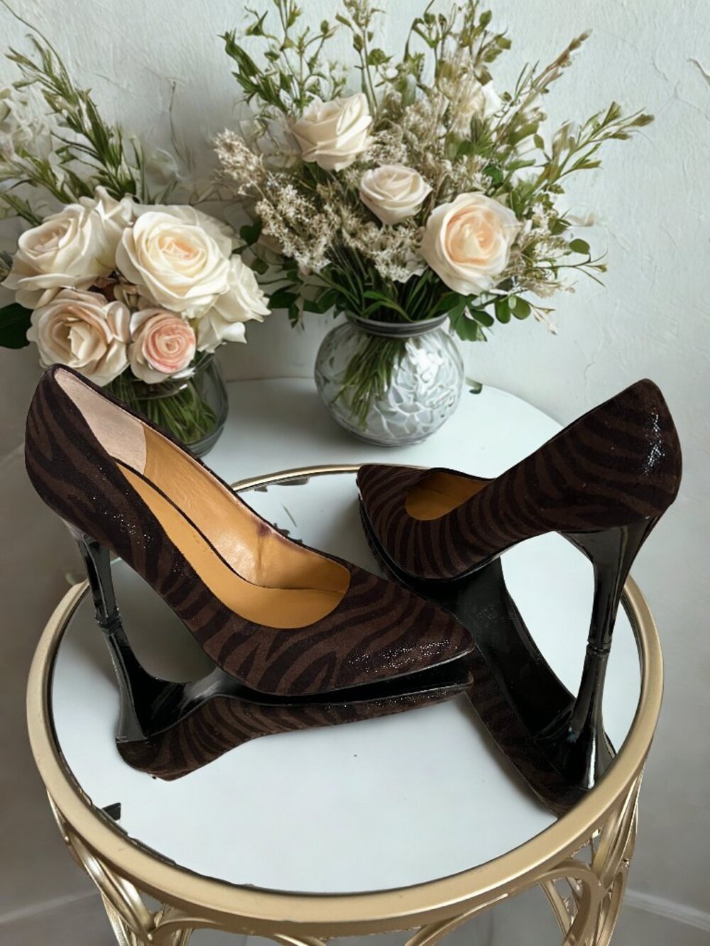 Nine West Brown Animal Print Pump - 10